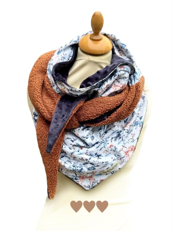 Foulard animaux de la forêt bleus