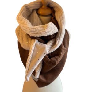 foulard brun fourrure