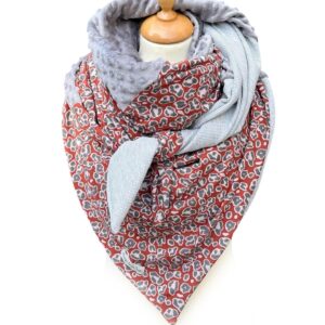 Foulard xxl léo brique