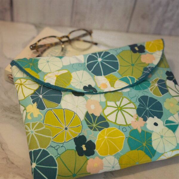 Grande pochette à livre rétro turquoise