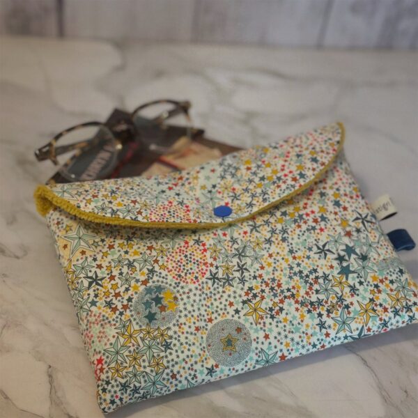 Petite pochette à livres liberty étoiles