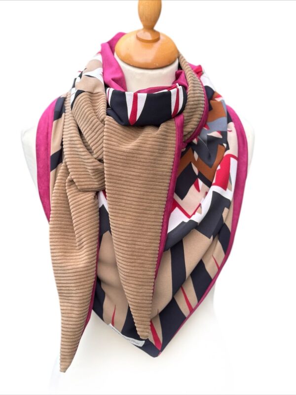 Foulard graphique grenat