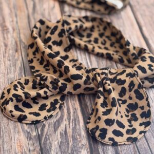 Mini foulard léopard beige