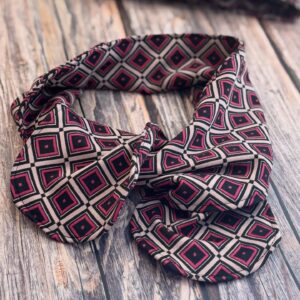 Mini foulard grenat et noir