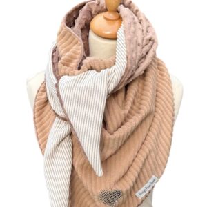 Foulard velours camel