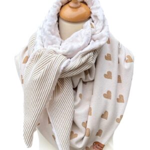Foulard coeurs dorés